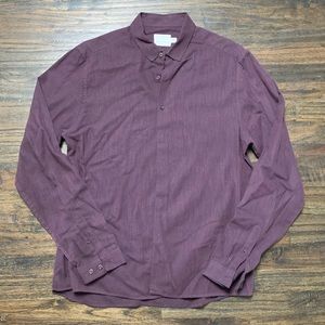 Top man Burgundy Button Up shirt